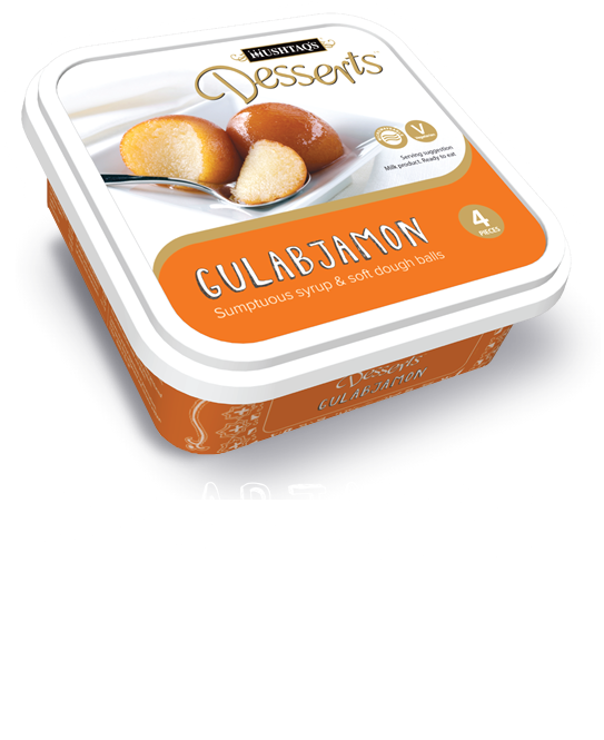 Mushtaqs desserts, Gulabjamon. Timeless dessert of milk dough balls served in light syrup.